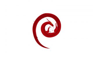 дракон ОС Debian, логотип на белом фоне