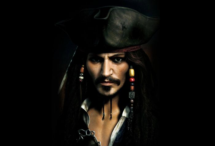 Картинка пират, капитан Джек Воробей (Джонни Депп), Пираты Карибского моря