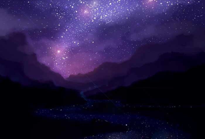 Картинка звездное небо с отражением в воде