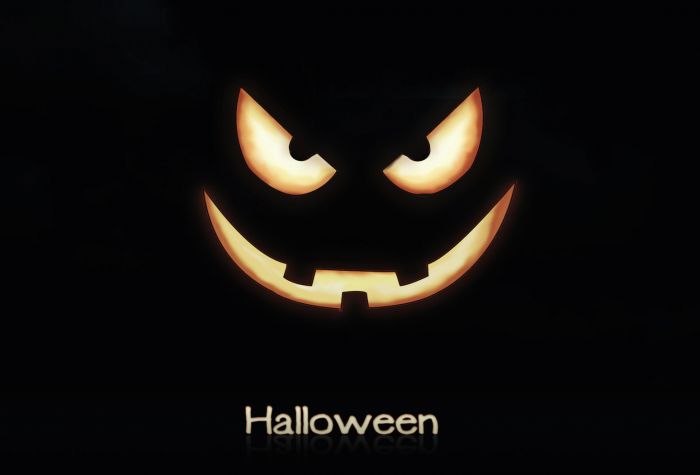 Картинка злая, хитрая гримаса тыквы на Хэллоуин «Halloween»
