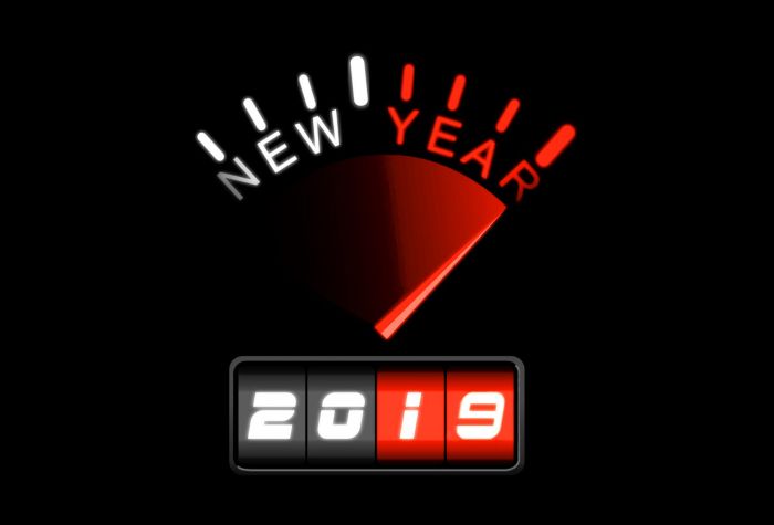 Картинка новый год 2019 на спидометре, New Year