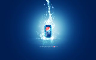 Пепси (Pepsi), бренд, банка с напитком, вода