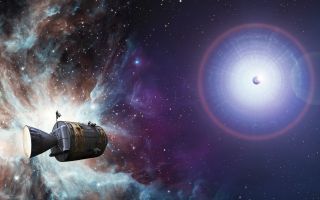 космос, космический корабль, яркая звезда, Debian